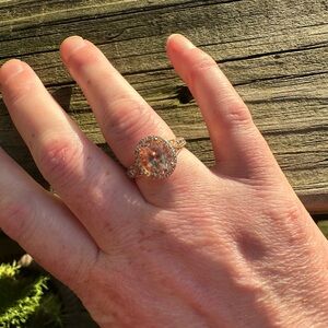 Le Vian Peach Morganite 14k Strawberry Gold Ring